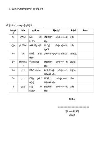 v_ s;}n] :jOR5fn] lbPsf] cg'bfg /sd




sfo{;ldltsf ;b:ox¿sf] gfdfjnL

    l;=g+       Kb          gfd y/                   7]ufgf            k]zf       b:tvt
      =
      !=       cWoIf     b]lj        nfn sNof0fk'/      uf=lj=;=—#, lzIfs
                         k|;fO{          lrtjg
     @=       pkfWoIf    a'l4 dfg >]i7   hfd"g]       uf=lj=;=]—%, lzIfs
                                         tgx"F
      #=         ;lrj    Kf;fË    s'df/ ;fªkfª uf=lj=;=–& ef]hk'/   ;dfh;]jL
                         tfdfª
      $=      sf]iffWoI v]d k|;fO{       sNof0fk'/      uf=lj=;=—#, Joj;fo
                  f                      lrtjg
      %=        ;b:o     Dfw' b+ufn      kmlNkªsl§       uf=lj=;—^, Joj;fo
                                         l;Gw'kfnrf]s
      ^=        ;b:o     Dffg     jxfb'/ U"fG;f         uf=lj=;=—*, hflu/
                         uf]n]           l;Gw'kfnrf]s
       &        ;b:o     s]zj        /fh sNof0fk'/      uf=lj=;=—#, lzIfs
                         kf}8]n          lrtjg


                                                                     lgj]bs


                                                         =======================
                                                                b]jL nfn k|;fO{
                                                                     cWoIf
 