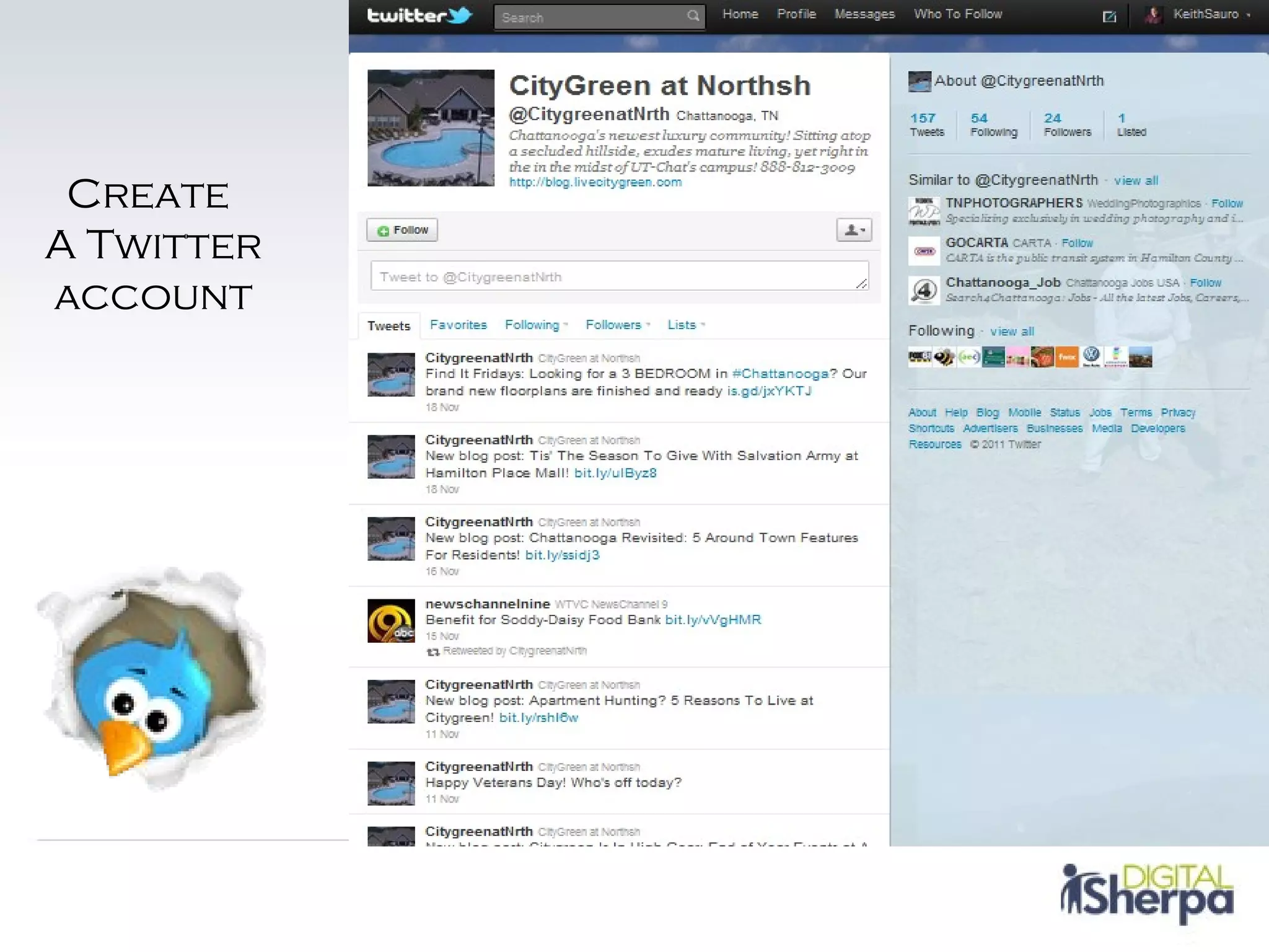 Create
A Twitter
account
 