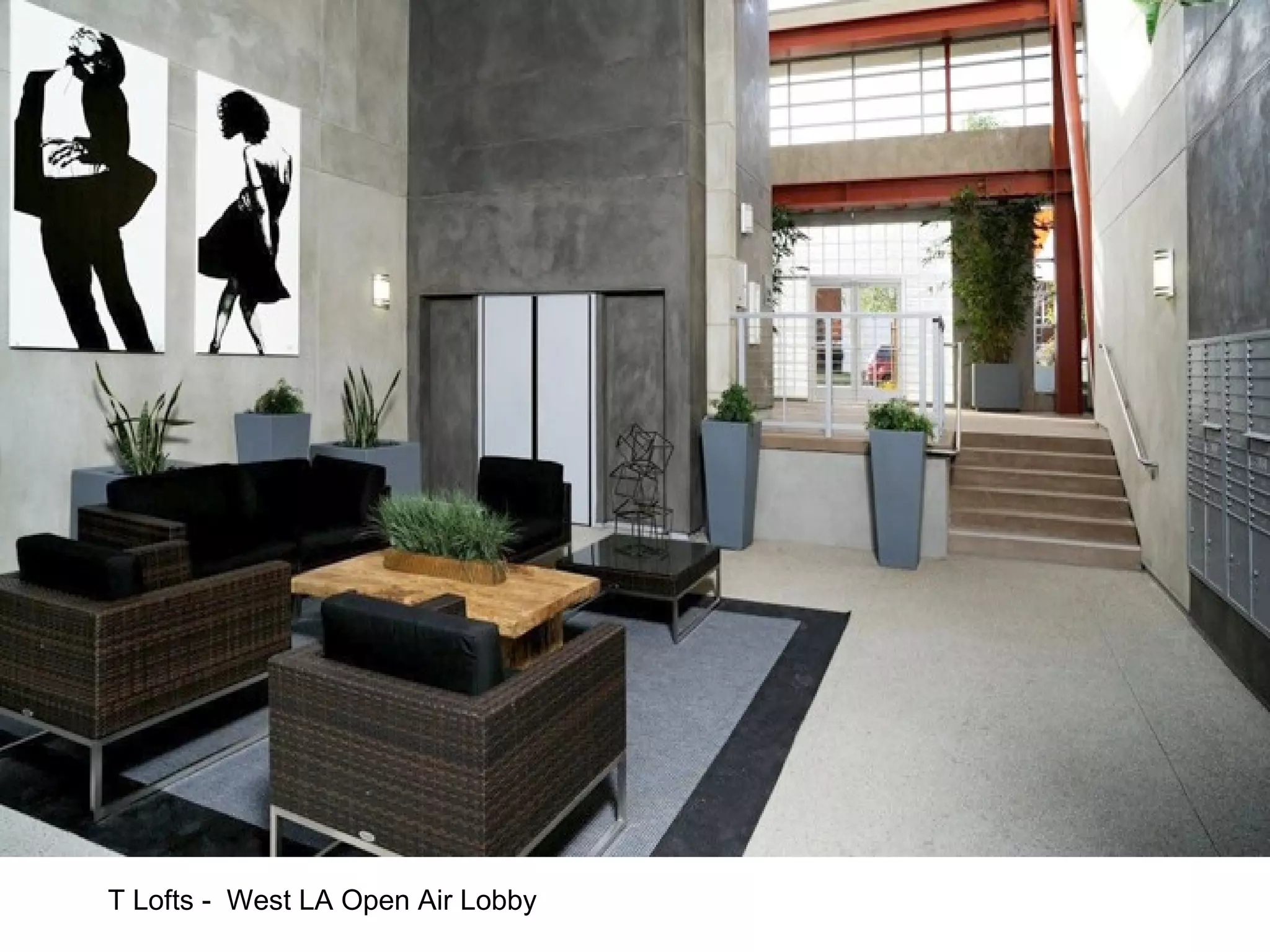 T Lofts -  West LA Open Air Lobby 