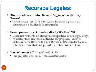 Community Know Your Rights Presentation Slides (Spanish)