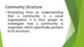 Community Struture Community Structures.pptx Introduction to philippine politics and ...