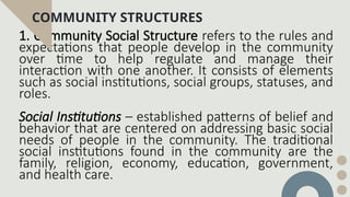 Community Struture COMMUNITY STRUCTURES OF THE SOCIETY.pptx