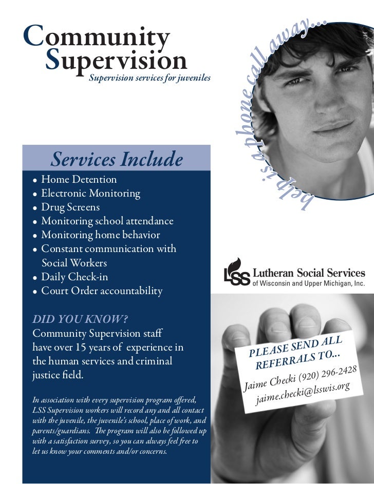 Community supervision program flyer