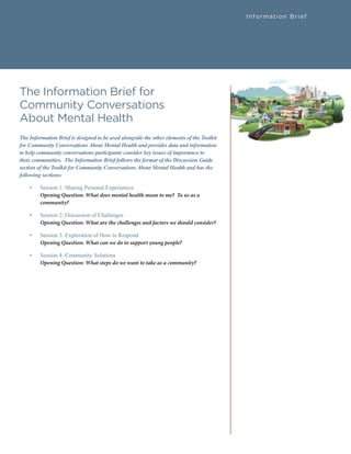 SAMHSA GUIDE: COMMUNITY CONVERSATIONS ABOUT MENTAL HEALTH | PDF