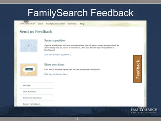 FamilySearch Feedback13