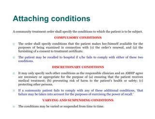Community R. Treatment Order Community treatment orders | PDF