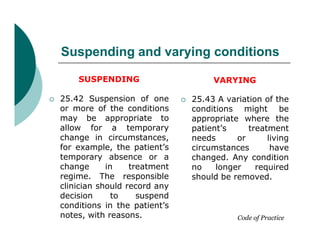 Community R. Treatment Order Community treatment orders | PDF