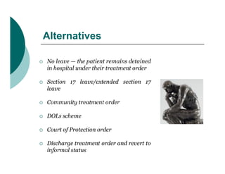 Community R. Treatment Order Community treatment orders | PDF