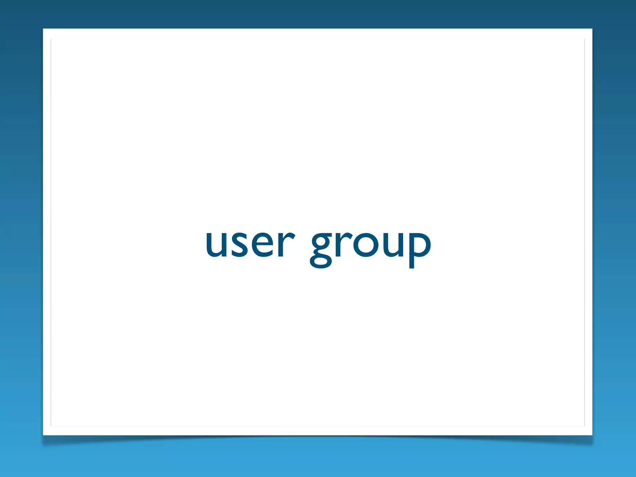 user group