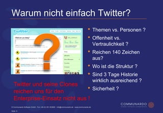 Barcamp München 2008: Enterprise Microblogging mit Communote