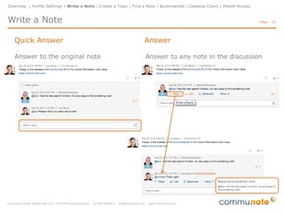 Overview | Profile Settings | Write a Note | Create a Topic | Find a Note | Bookmarklet | Desktop Client | Mobile Access

Write a Note

Page: 13

Quick Answer

Answer

Answer to the original note

Answer to any note in the discussion

 