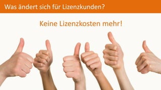 © Communote GmbH · Kleiststraße 10 a, D-01129 Dresden/Germany · +49(351)833 82-0 · www.communote.com
Was ändert sich für Lizenzkunden?
Keine Lizenzkosten mehr!
 