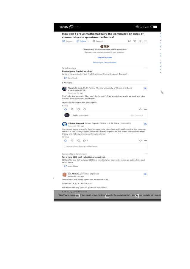 Quantum Axioms and commutation(Jacobi identity) | PDF