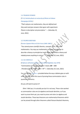 Quantum Axioms and commutation(Jacobi identity) | PDF