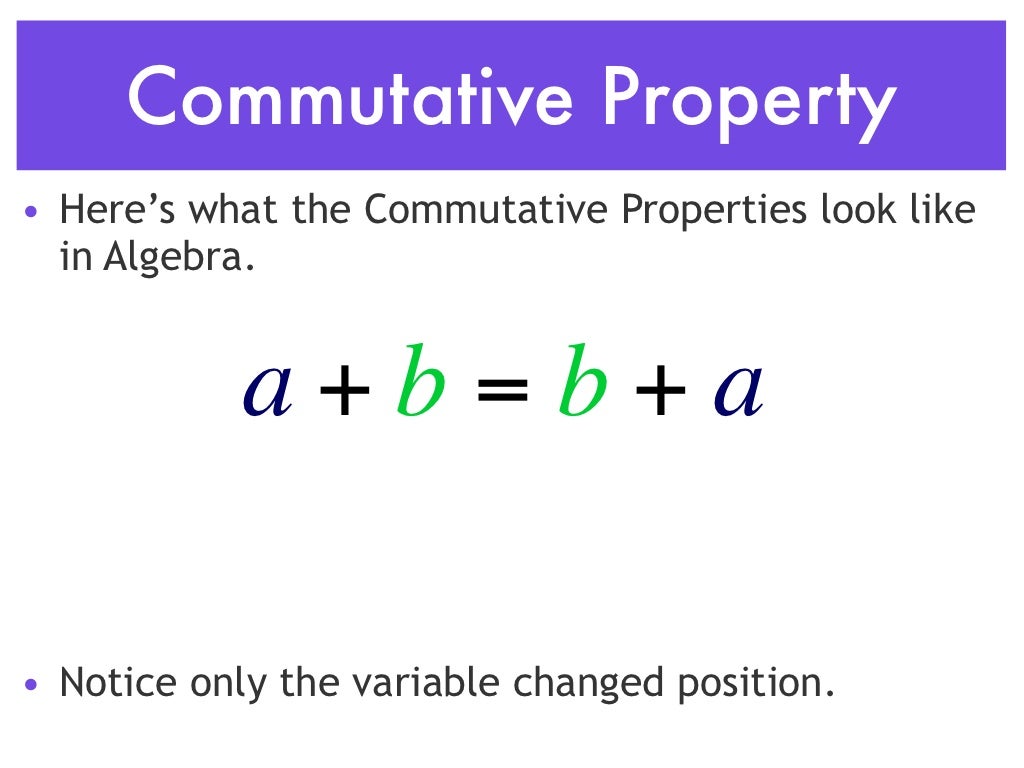 Commutative Property
