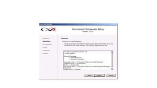 Commvault Simpana commserve version 10 | PPT