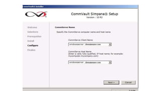 Comm vault simpana 10 commserve server installation | PPT