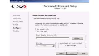 Comm vault simpana 10 commserve server installation | PPT