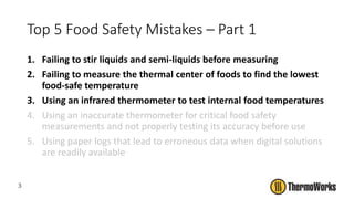 Top 5 Food Safety Thermometer Mistakes ​​​​​​​(Part 1)