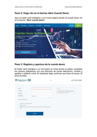 ¿Como Abrir Una Cuenta Demo Con RoboForex? | PDF