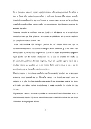 ENSAYO: Como Aprenden Los Profesores A EnseñAr