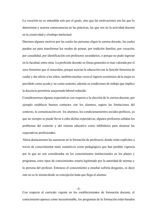 ENSAYO: Como Aprenden Los Profesores A EnseñAr