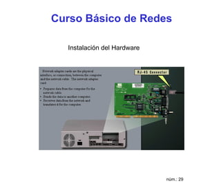 Curso Básico de Redes

  Instalación del Hardware




                             núm.: 29
 