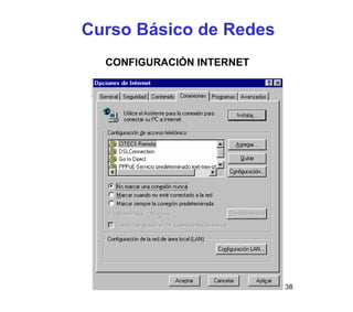 Curso Básico de Redes
  CONFIGURACIÓN INTERNET




                           núm.: 38
 