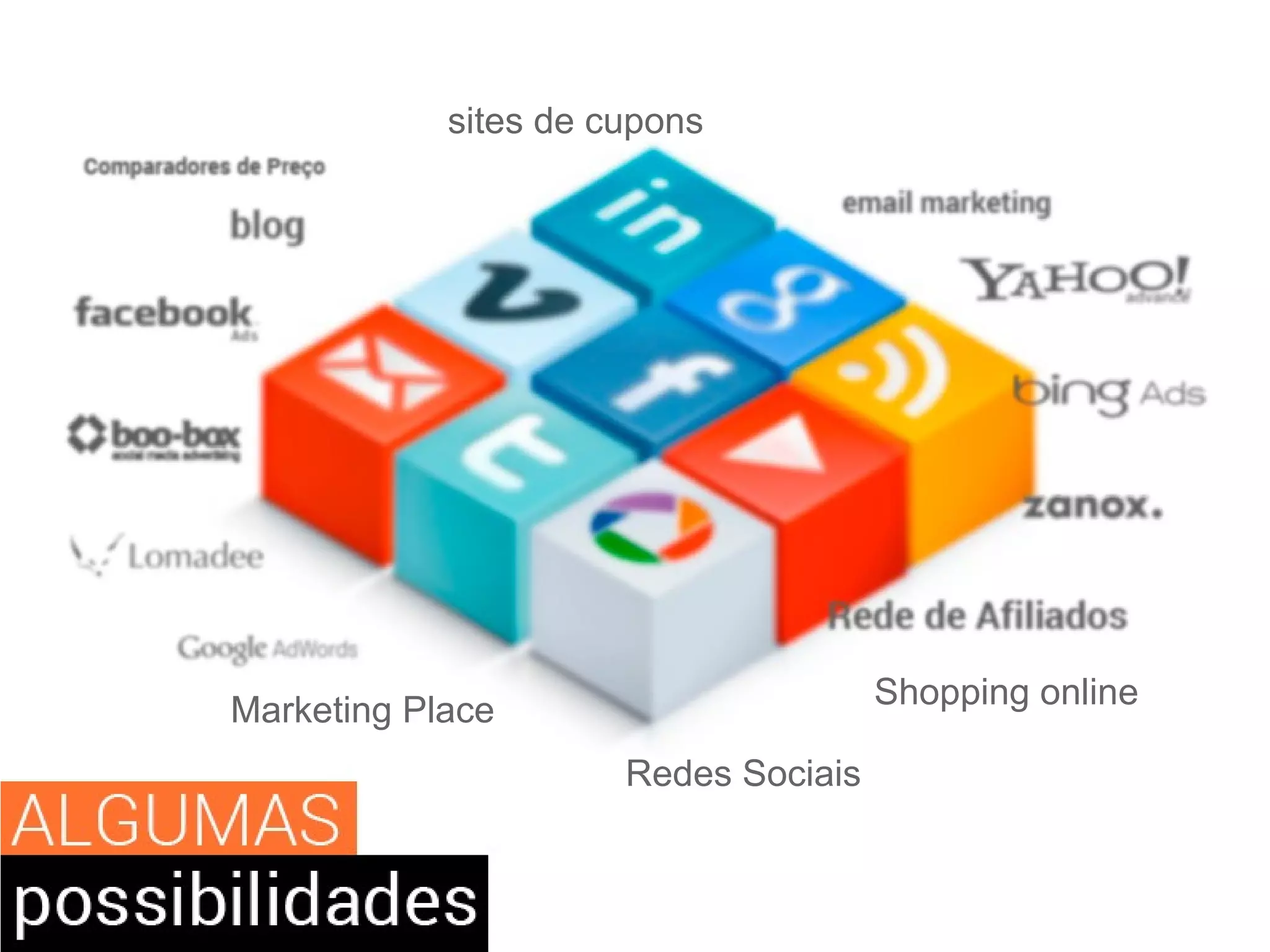sites de cupons

Shopping online

Marketing Place
Redes Sociais

 