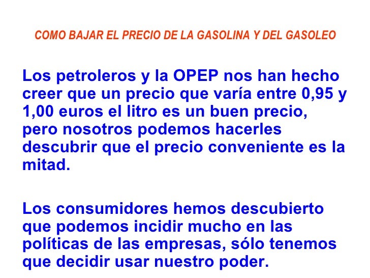 La cuenta de las sumas anticipadas por la gasolina el destino