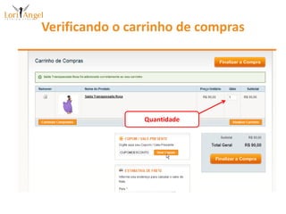 Verificando o carrinho de comprasQuantidade