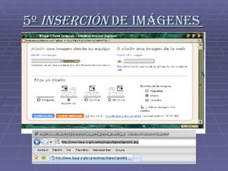5º  inserción  de imágenes  