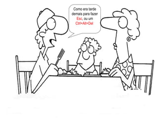 Como era tarde demais para fazer  Esc , ou um  Ctrl+Alt+Del   