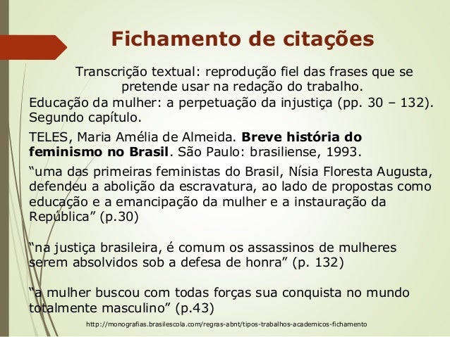 Fichamento de livro como fazer Fichamento de livro como fazer
