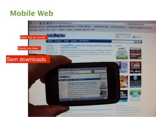 Mobile Web


    Maior loja do mundo



   Rápido pra fazer



Sem downloads
 