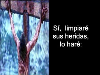 Sí, limpiaré
sus heridas,
lo haré:
 