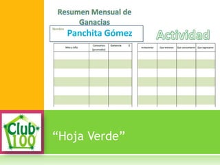 “Hoja Verde”
Panchita Gómez
 