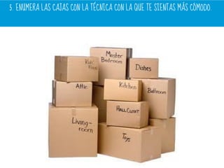 5. ENUMERA LAS CAJAS CON LA TÉCNICA CON LA QUE TE SIENTAS MÁS CÓMODO.
 