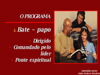 Bate – papo Dirigido Comandado pelo líder Ponte espiritual O PROGRAMA 
