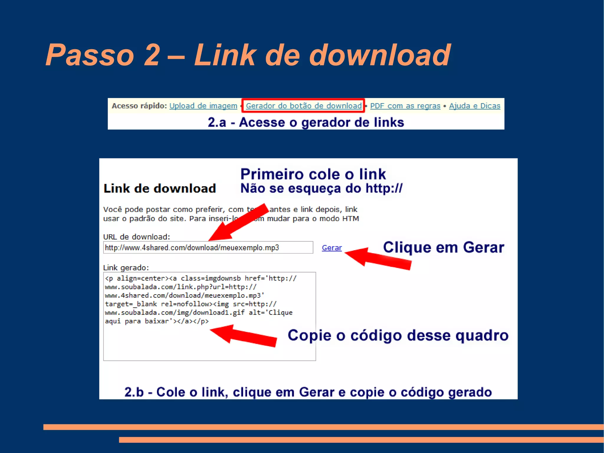 Passo 2 – Link de download 