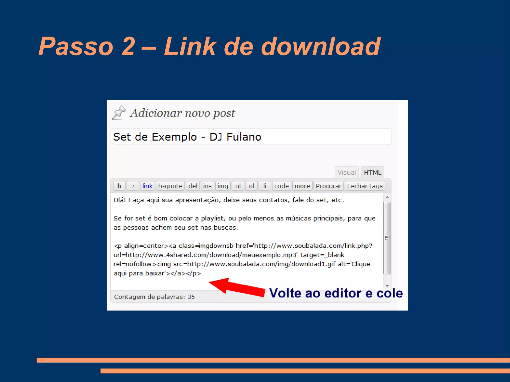 Passo 2 – Link de download 