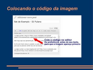 Colocando o código da imagem 