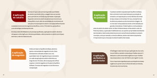 48 49
As áreas em que o solo precise de grandes quantidades
de calcário (acima de 2 t/ha), a calagem deve ser prevista
para o período de conversão da propriedade. A aplicação
de grande volume de calcário anualmente promove brusco
desequilíbrio no pH, além da necessidade de revolvimento do
solo para a incorporação do calcário. Isso acaba desfavorecendo
o estabelecimento de microrganismos benéficos, como o Trichoderma, que auxilia no
controle biológico de doenças do solo.
Em áreas onde a fertilidade do solo já esteja equilibrada, a aplicação de calcário não deve
ultrapassar os 800 kg/ha ano. Até esta quantidade, o cálcio presente no calcário servirá para
estimular a vida microbiana do solo.
A aplicação
do calcário
Ainda com base no Equilíbrio de Bases, devemos
ajustar a necessidade de magnésio do solo. Solos
intensamente cultivados tendem a ter uma
quantidade maior de magnésio do que a necessária
em razão da aplicação de calcário dolomítico ao
longo de anos. Portanto, não se esqueça de verificar
e ajustar o nível de magnésio em função do Equilíbrio
de Bases. O excesso de magnésio no solo favorece a
compactação.
A aplicação
do magnésio
A aplicação
do potássio
O potássio também é ajustável pelo Equilíbrio de Bases.
Este nutriente é muito importante para a produção do
tomateiro, em especial para os novos híbridos de tomate
do tipo cereja ou mini tomate. Por isso, uma das formas
de adicionar potássio ao solo é através da rochagem. Há
no mercado rochas potássicas sendo comercializadas por
grandes mineradoras. O ideal é aplicar a rocha potássica
antes do plantio do adubo verde. Um fator limitante dessas rochas ainda é o valor do
frete do produto, o qual acaba inviabilizando seu uso quando a propriedade está distante
da mineradora. Assim sendo, devemos procurar outras fontes de potássio no próprio
município, como por exemplo, a cinza de caldeiras, olarias e até mesmo de pizzarias.
O importante é que a cinza seja oriunda de madeira não tratada.
A fosfatagem nada mais é do que a aplicação de uma rocha
rica em fósforo, também conhecida por fosfato natural. O
ideal para o cultivo de tomates orgânicos é usar o fosfato
natural para elevar o teor de Fósforo a 60 mg/dm3
no solo.
Outro importante ingrediente para a produção de tomates
orgânicos é o pó de rocha. É a fonte de todos os minerais,
inclusive dos micronutrientes.
A aplicação
do fósforo e
pó de rocha
48 49
 