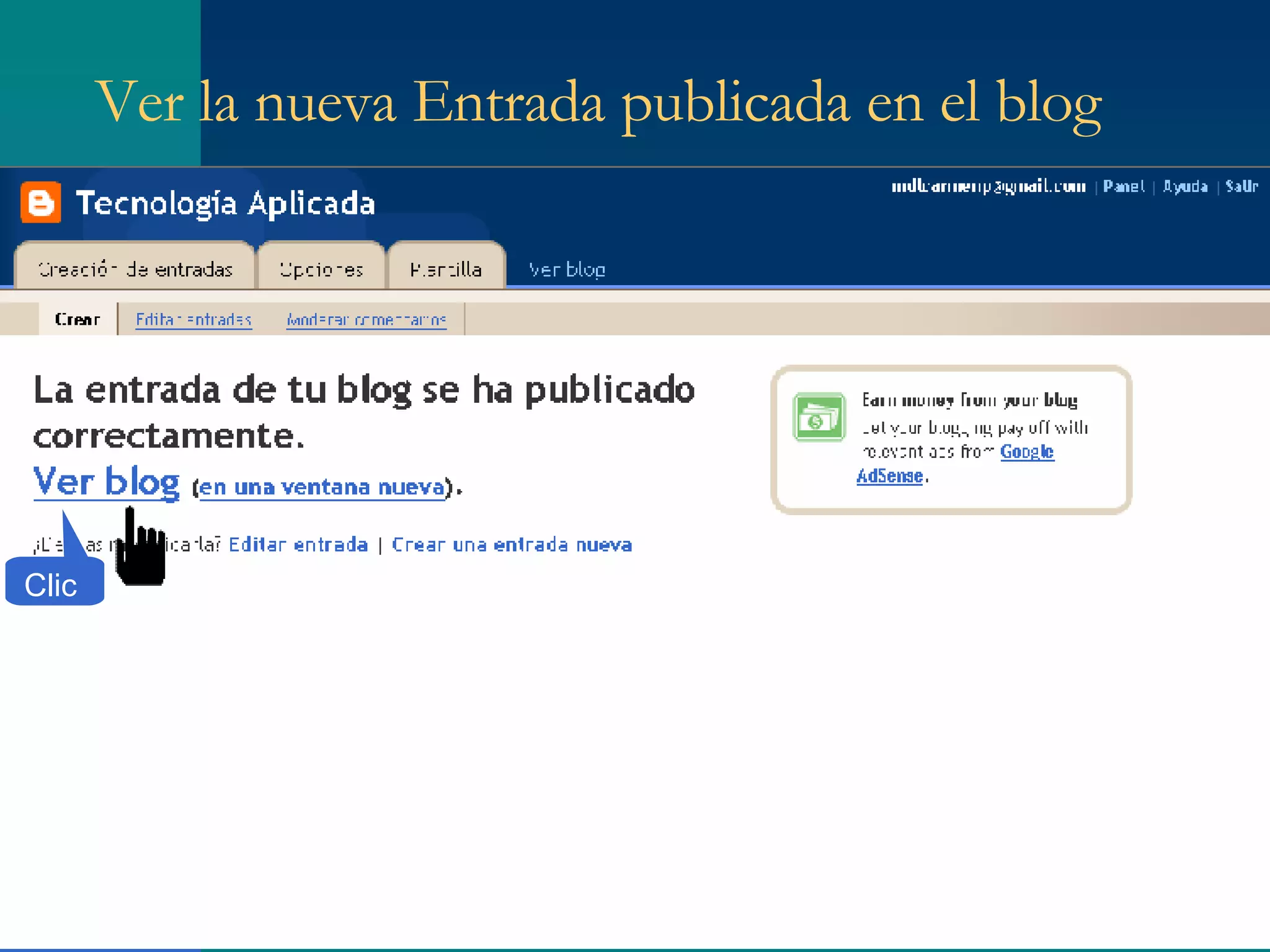 Ver la nueva Entrada publicada en el blog Clic  