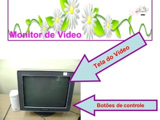 Monitor de Vídeo Tela do Vídeo Botões de controle 
