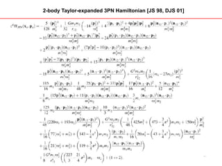 2-body Taylor-expanded 3PN Hamiltonian [JS 98, DJS 01]
12
 