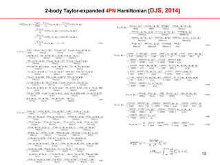 2-body Taylor-expanded 4PN Hamiltonian [DJS, 2014]
13
 