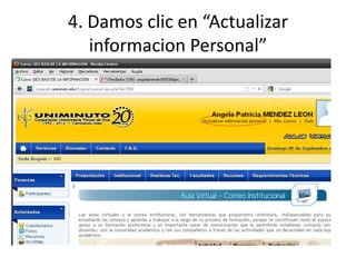 4. Damos clic en “Actualizar
   informacion Personal”
 