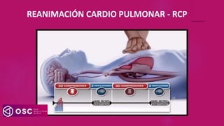 REANIMACIÓN CARDIO PULMONAR - RCP
 