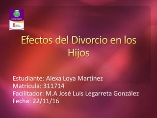 Efectos del divorcio en los hijos | PPTX